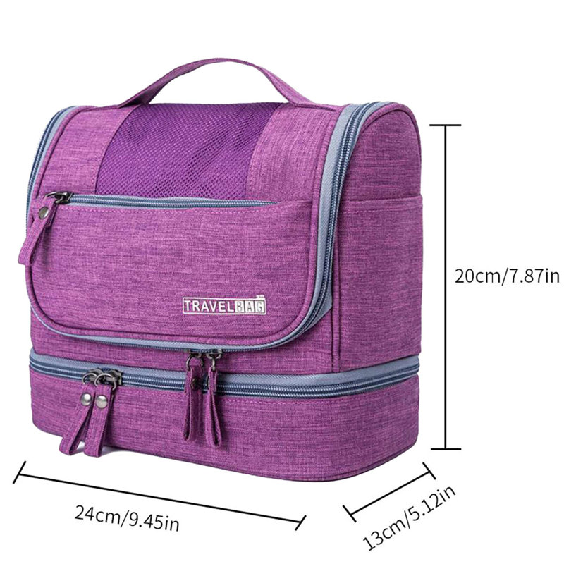 Grande trousse de rangement pour cosmétiques, Mauve