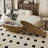 Oval Coffee Table with Storage Solid Wood Veneered Modern Coffee Table Accent Tea Table