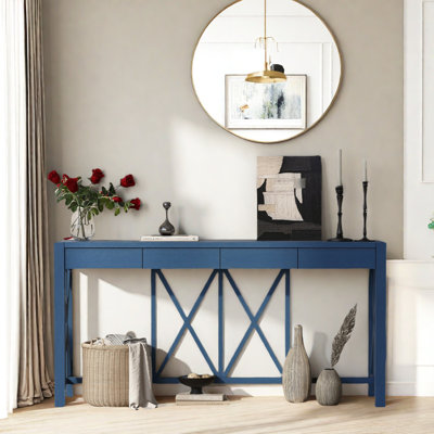 Console Table With 4 Spacious Drawers