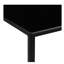 Table rectangulaire moderne en verre - métal robuste, pouvant supporter une charge de 80 lb en acier thermolaqué noir avec plateau pour un entretien facile