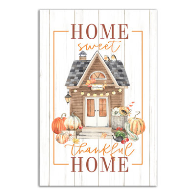 Home Sweet Thankful Home sur impression sur toile
