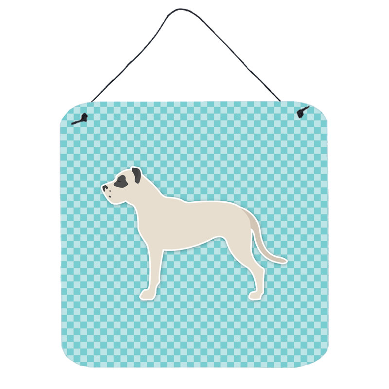 Décoration murale damier de argentin dogo, Bleu