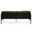Canapé 3 places en tissu de polyester vert en L avec repose-pieds, canapé rembourré moderne, petits fauteuils confortables pour petit salon, chambre à coucher, bureau, appartement-1261062205