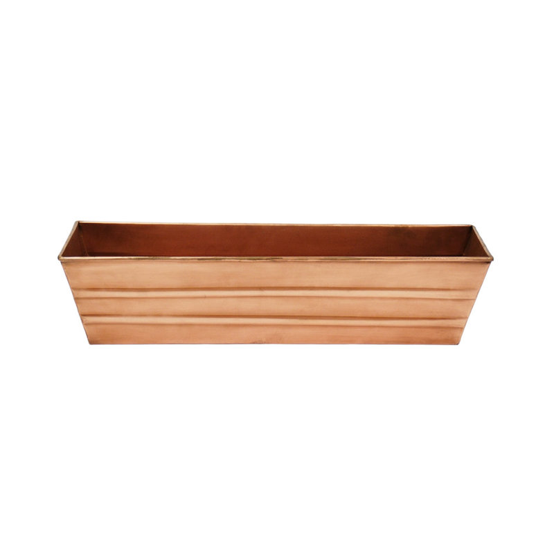 Cohen Metal Window Box Planter, Small, Orange