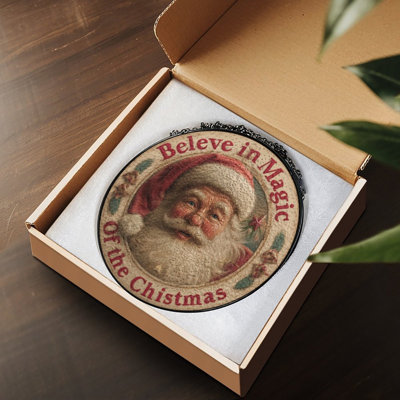 Panneau de vitrail Believe in Christmas