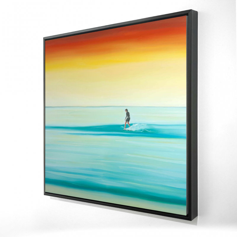 «A Surfer» par Dawn, reproduction sur toile, H 24 po x l 24 po