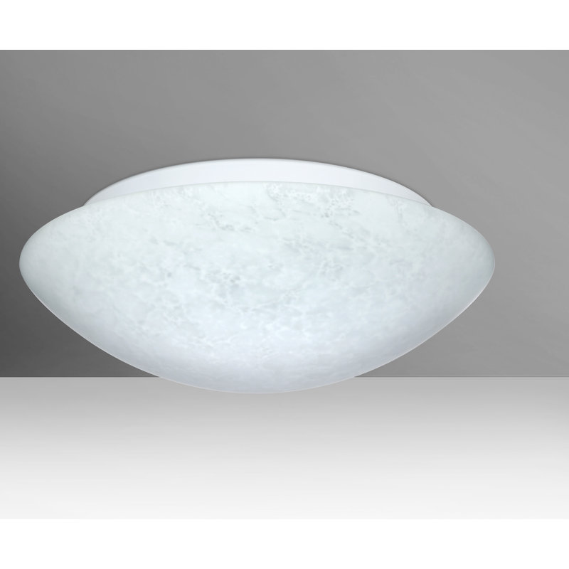 White 3 -Bulb Outdoor Flush Mount