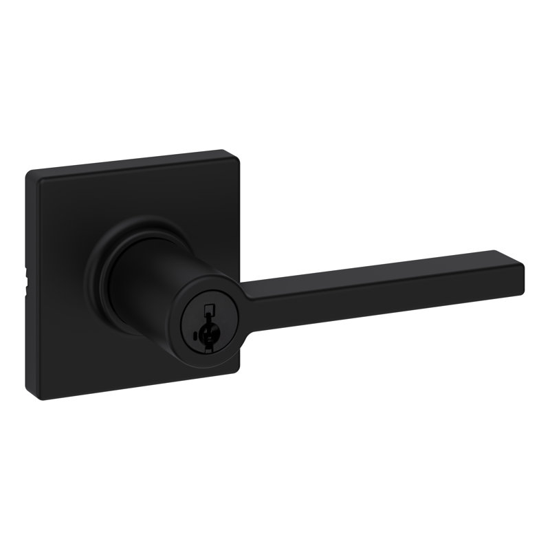 Levier de porte à clé Casey avec rosette Casey et SmartKey, Noir mat