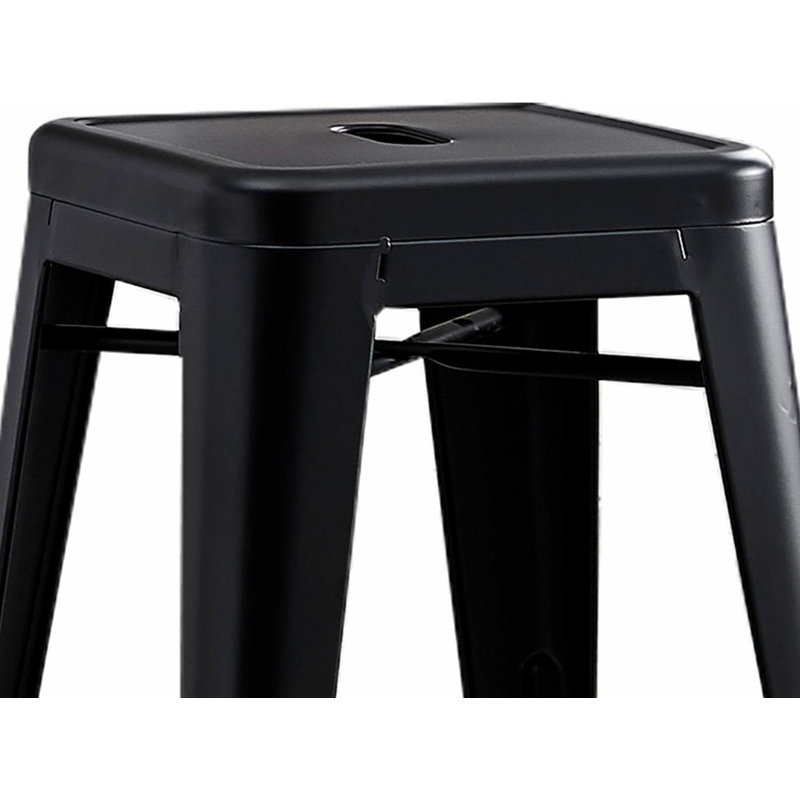 Ensemble de 2 tabourets de bar sans dossier, tabourets de bar en métal avec 4 pieds