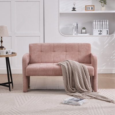 Canapé-lit compact moderne avec accoudoirs doubles pour salon et chambre à coucher Siège de détente confortable avec accoudoirs doubles Peut être jumelé à une chaise simple