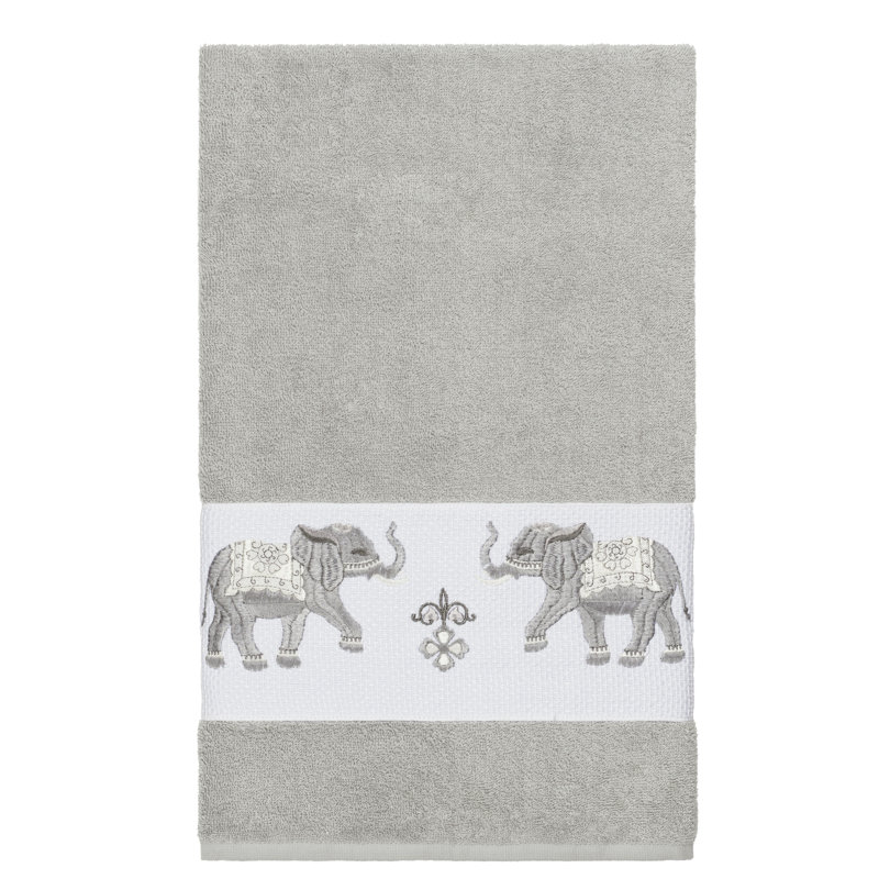 Quinn Turkish Cotton Midweight Bath Towel, Light Gray