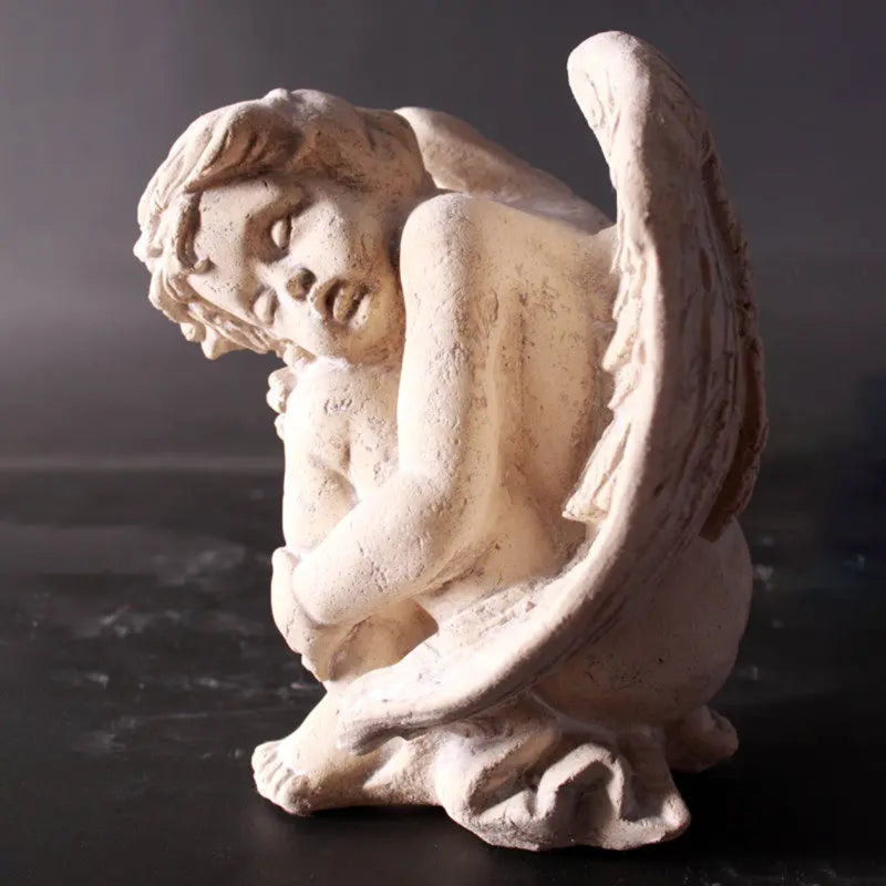 Small Sleeping Cherub Angel Statue