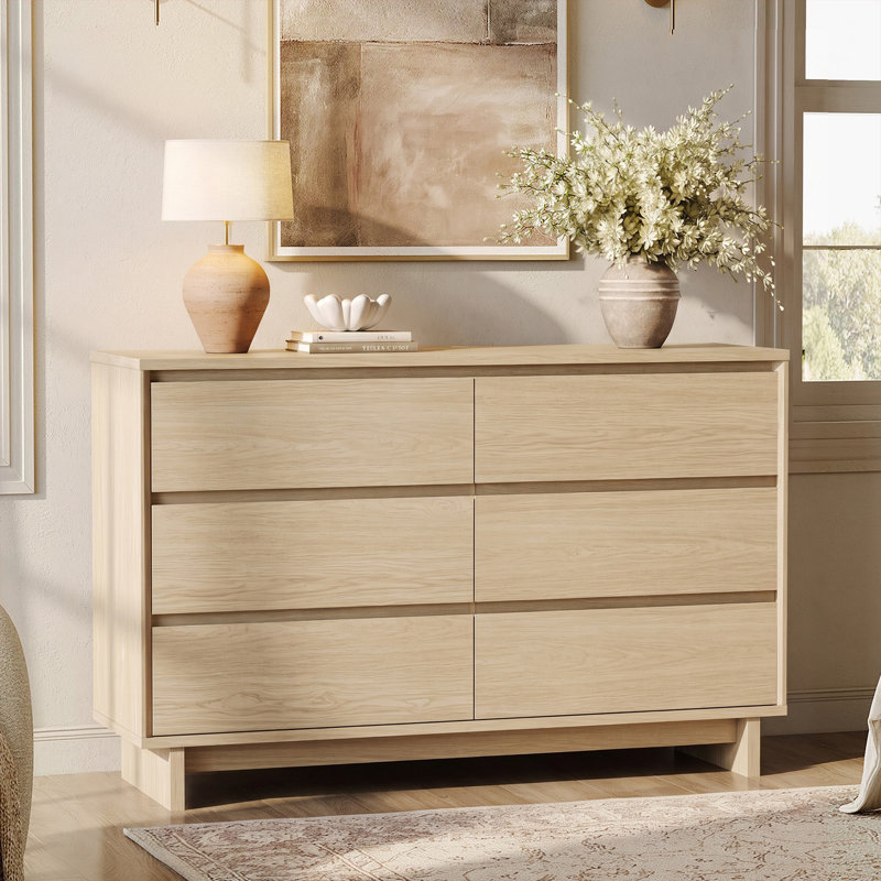 47.2 " W 6 - Drawer Dresser, Beige