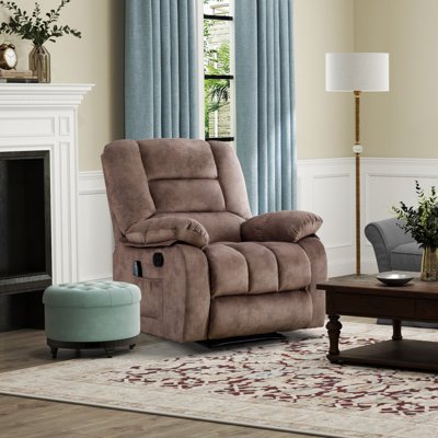 Fauteuil de massage inclinable manuel avec fonction chauffante de 35,8 po de large Lyquinn