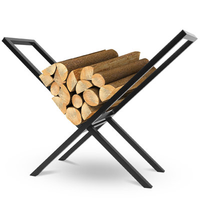 Porte-bûches en bois de chauffage