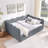 Queen Size Daybed with Two Storage Drawers and USB Port-494024636