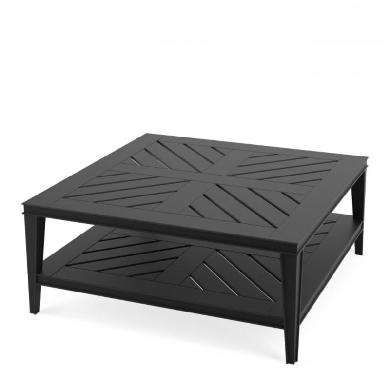 Bell Rive Outdoor Square Coffee Table, Black