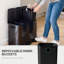 Sarisha 3 x 15L Triple Kitchen Bin Pedal Bin for Recycling and Waste, Black