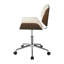 Chaise de bureau pivotante écru et noyer-242478197