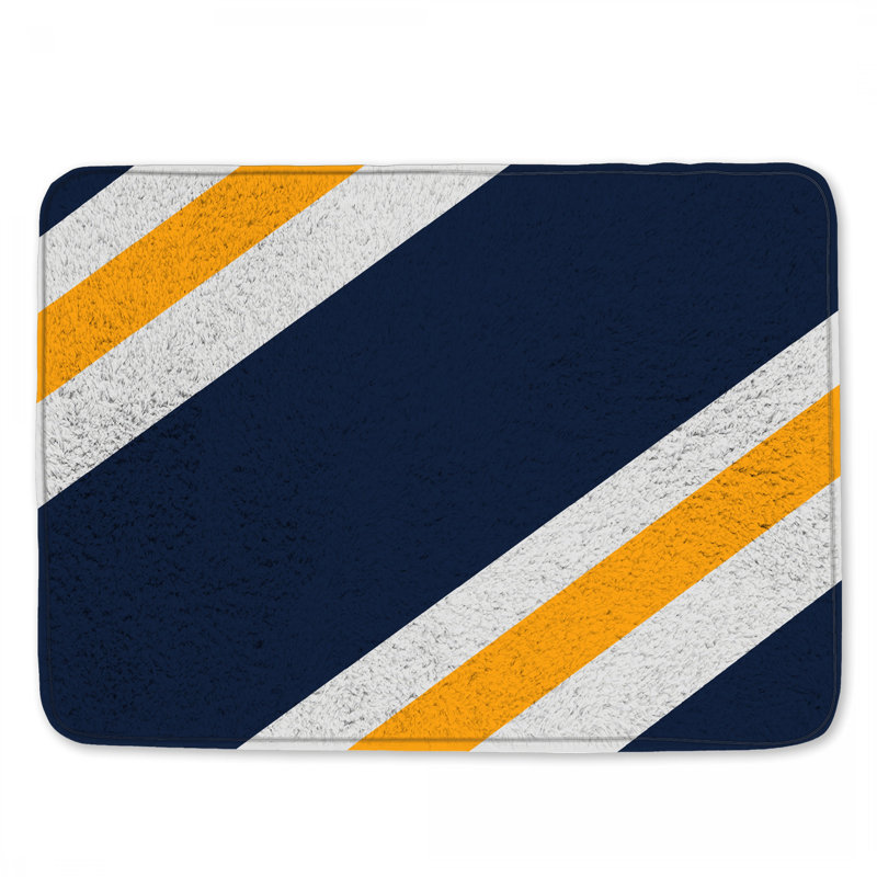 Tapis de bain à rayures diagonales, 34in W x 21in L