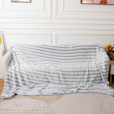 Bubble Throw Blanket Soft Cloudy Polyester Warm and Cozy Elegant Textured Sofa or Bed Blanket
