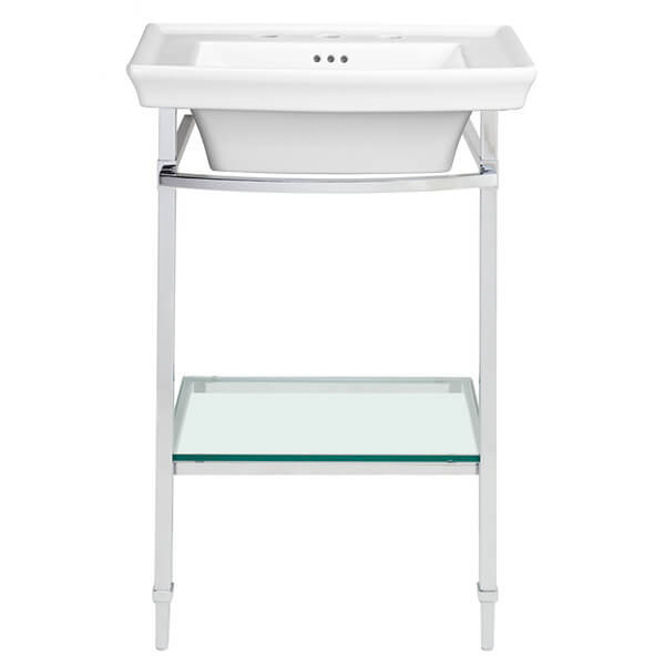 Wyatt Fireclay Rectangular with Trimmed Corners Dual Mount Bathroom Sink
