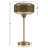 17" Mercury Glass Table Lamp Gold, On/Off Switch 60" Clear Cord, Table Lamp