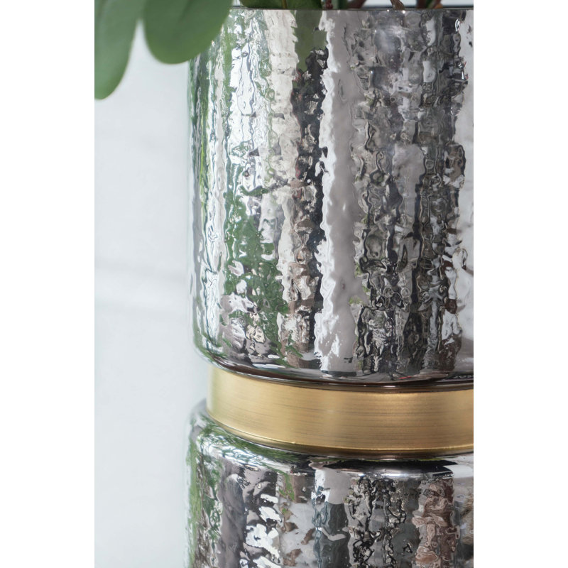 Porte-bougie argent D5.9 Halloway, 15.2" H x 5.9" W x 5.9" D