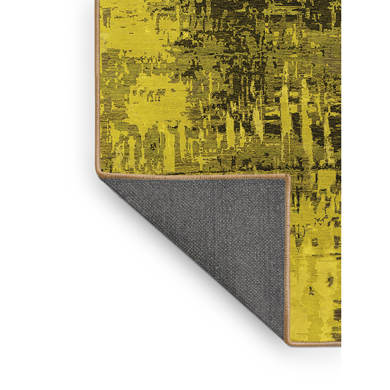 Tapis jaunes modernes Mid-Century 2607