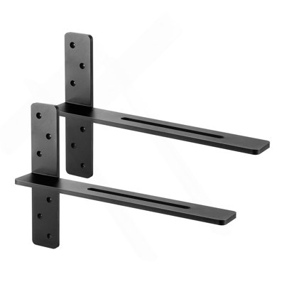 2 Pcs Shelf Brackets 18 Inch / 457.2 Mm Heavy Duty Floating Shelf Brackets