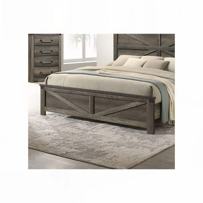 Rustic Wood Platform Bed