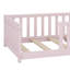 Structure de lit plateforme contemporaine avec garde-corps et lattes robustes-901289897