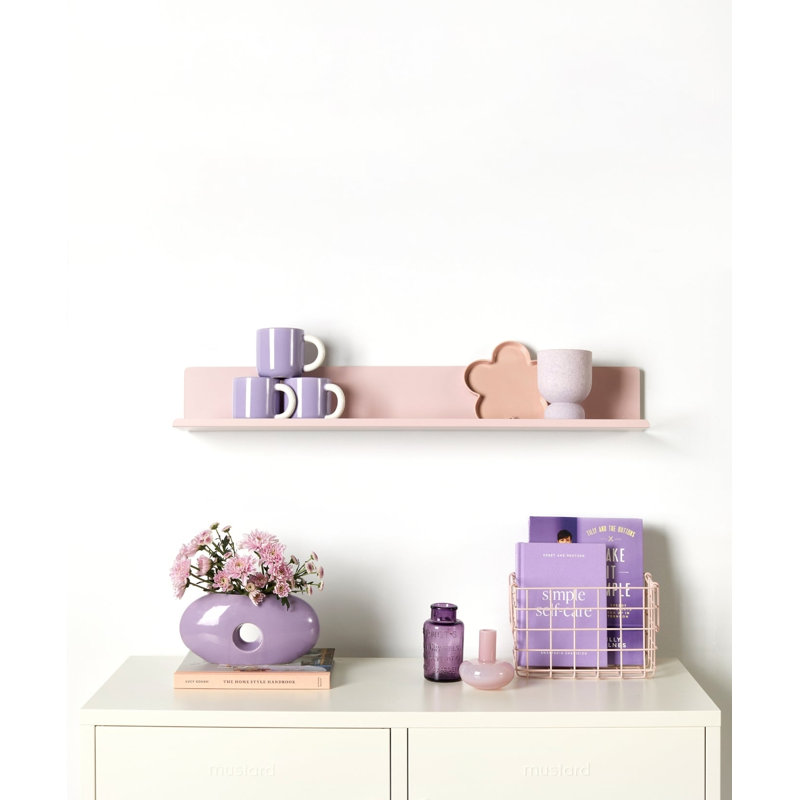 Organize + Display Floating Shelf, 4.7" H x 33.5" W x 5.1" D, Blush