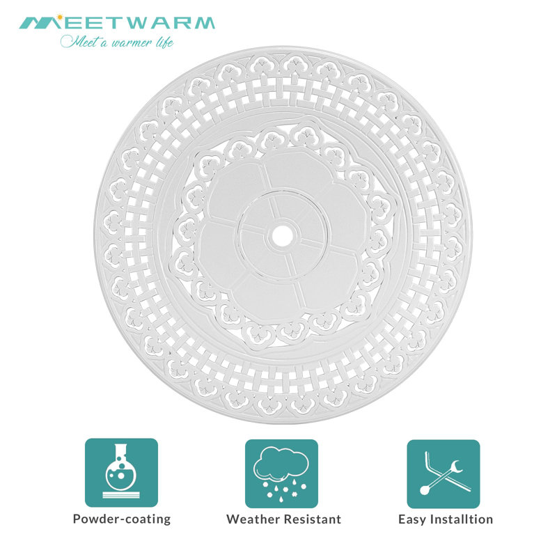 Table de bar ronde ronde 38,5 po, Blanc