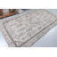 Grand tapis turc beige fait à la main - tapis de couloir Oushak antique pour la décoration intérieure