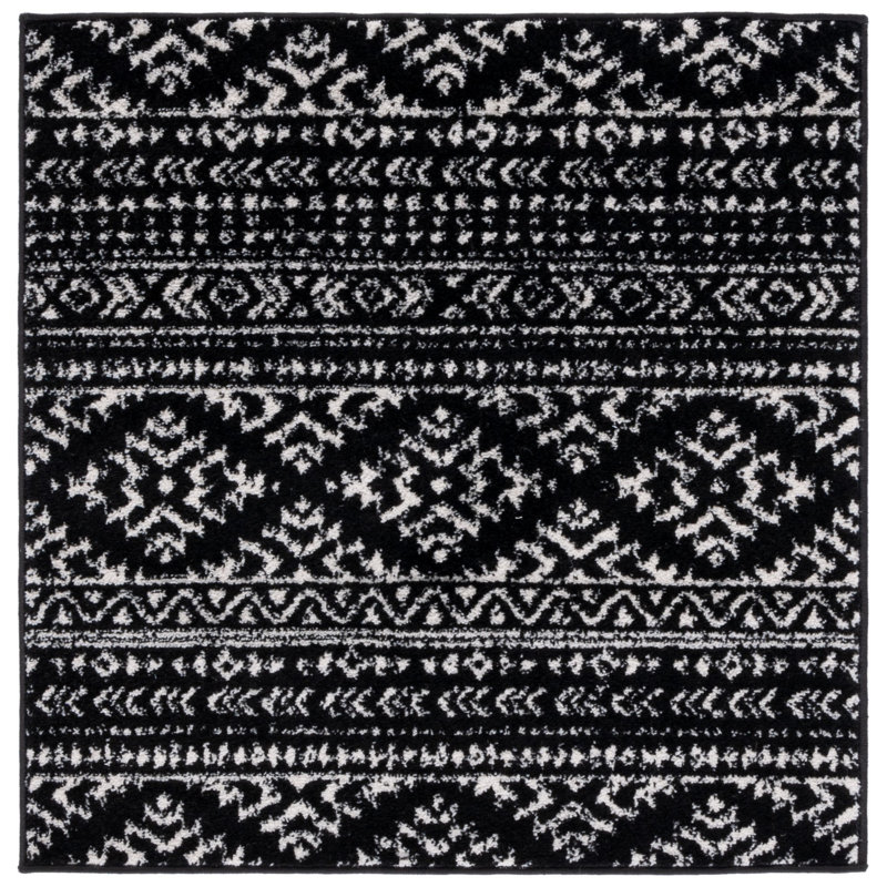 Cobos Performance Geometric Pattern Rug, Carré 3 pi