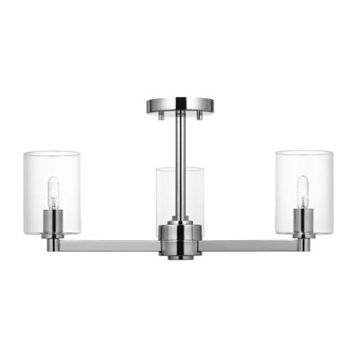 3 - Light Semi Flush Mount