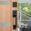 La Jolla Handleset with Single Cylinder Deadbolt and Contemporary Door Lever and Round Rosette-676086271-676086003