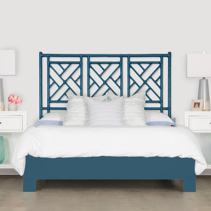Chippendale Headboard, Pacific Blue, Full