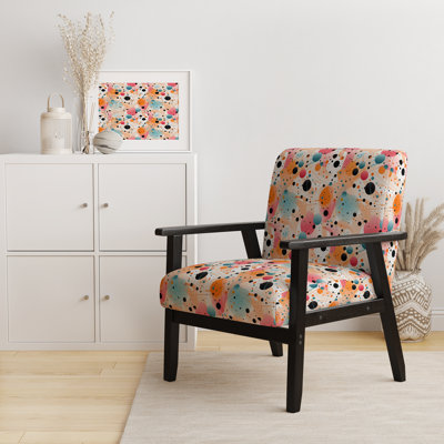 Motif artistique à pois fantaisiste - Fauteuil d'appoint et fauteuil rembourrés Modern_D