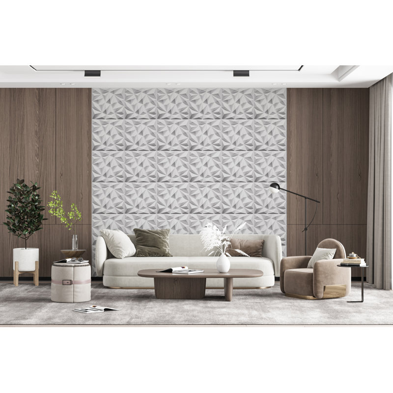 Panneaux muraux blancs 19,7 po x 19,7 po Falkirk Ross (paquet de 10)