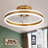 20 Inch Modern Flush Mount Smart Ceiling Fan With Lights And APP Control, Low Profile Bladeless Fandelier, Reversible DC Motor Ceiling Fan for Bedroom-1613875978