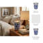 Bougie décorative en jasmin en céramique pour bibliothèque - Décoration moderne pour table basse, chambre à coucher ou décor de salon - 5 po, bleu et blanc-1305868049