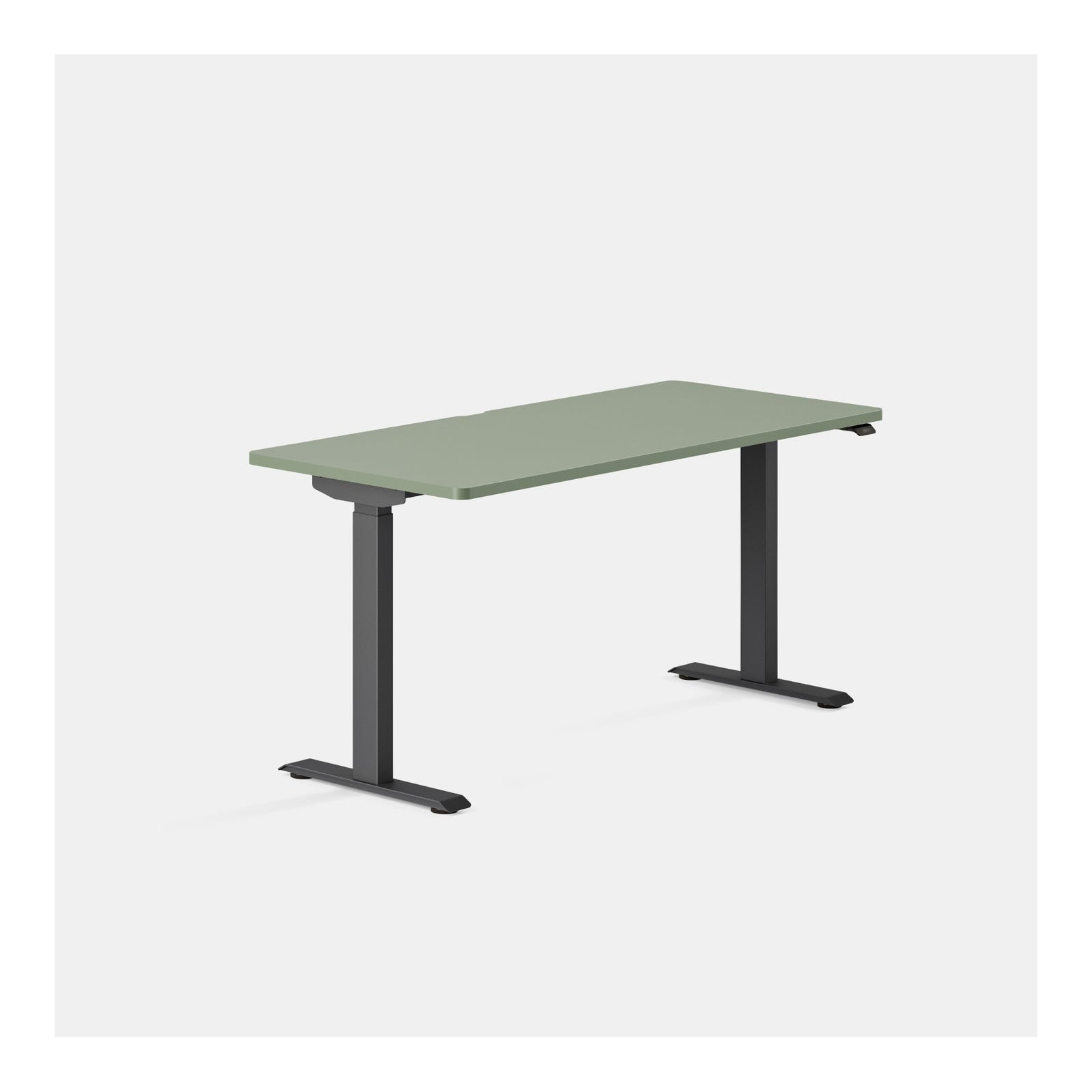Duo Standing Desk, Sage, Charcoal, 47.3" H x 58" W x 27" D