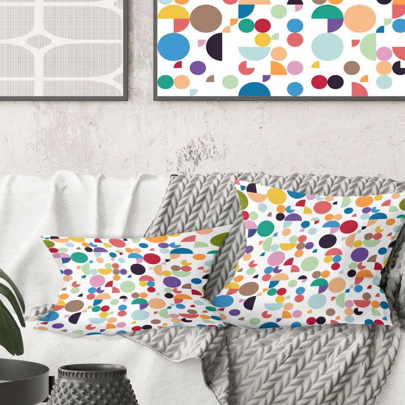 Coussin Retro Retro Circular I - Mid-Century, 18 po x 18 po
