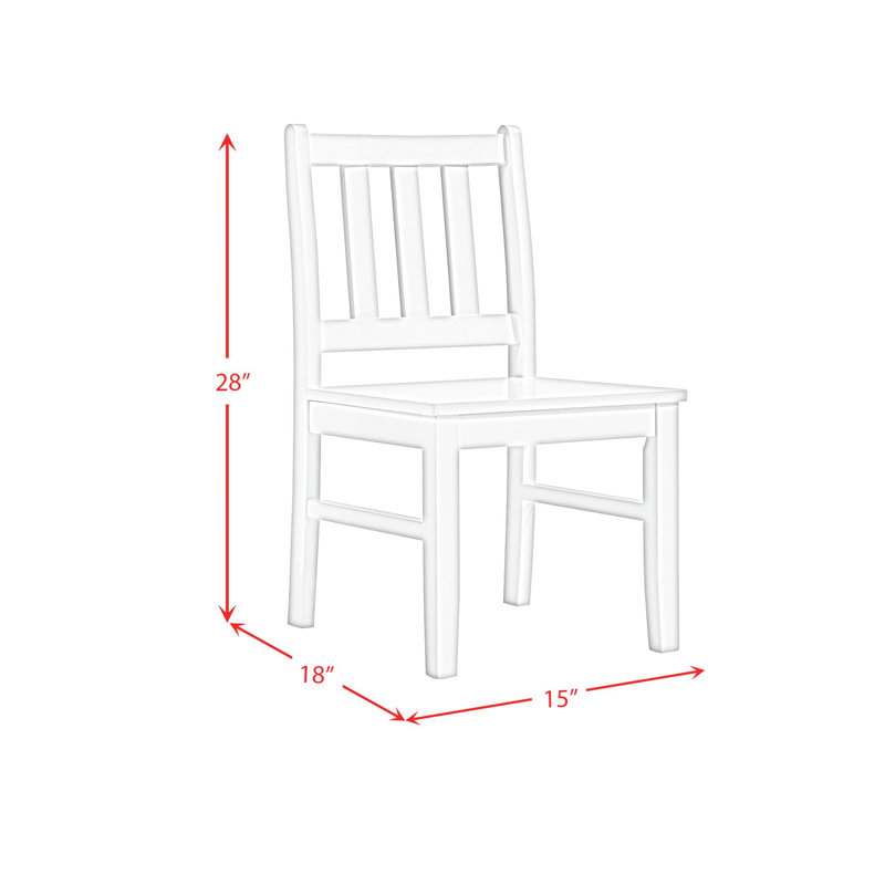 Winston Porter Velis 5PC Dining Set With Table And 4 Chairs In White