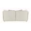 Causeuse en chenille beige avec 4 coussins Yolanda
