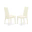 L'ensemble de 3 pièces de table de salle à manger moderne comprend une table ronde en bois avec Dropleaf et des tablettes et 2 chaises de salle à manger en lin, blanc lin-1745926370-1795974256-1829455490