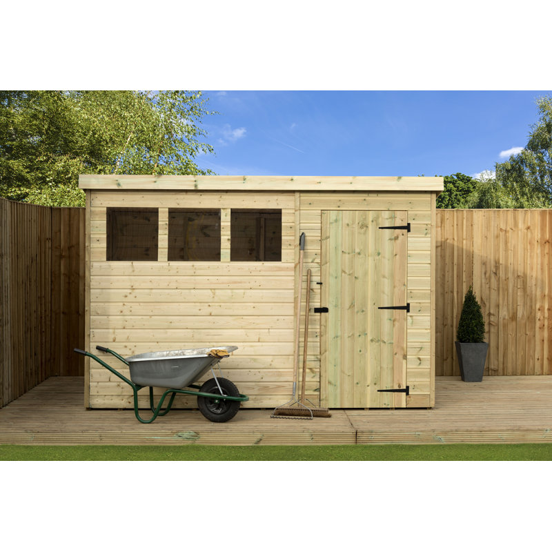 10 Ft. W x 8 Ft. D Shiplap Pent Wooden Shed