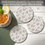 Ensemble de 4 sous-verres ronds en pierre absorbante Pretty Coquette